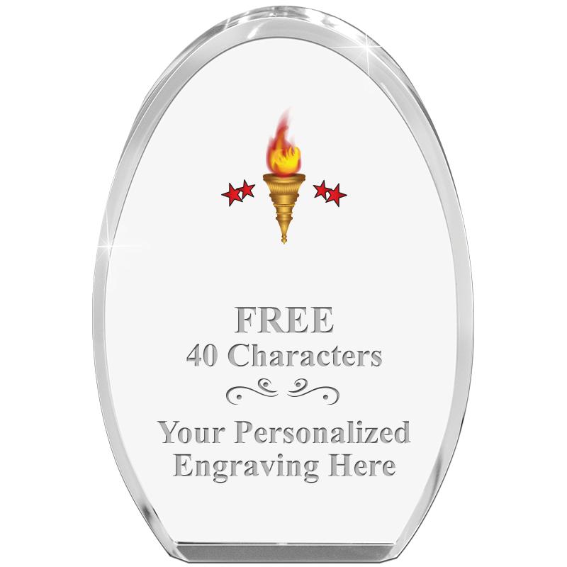 OVAL STANDING PAPERWEIGHT