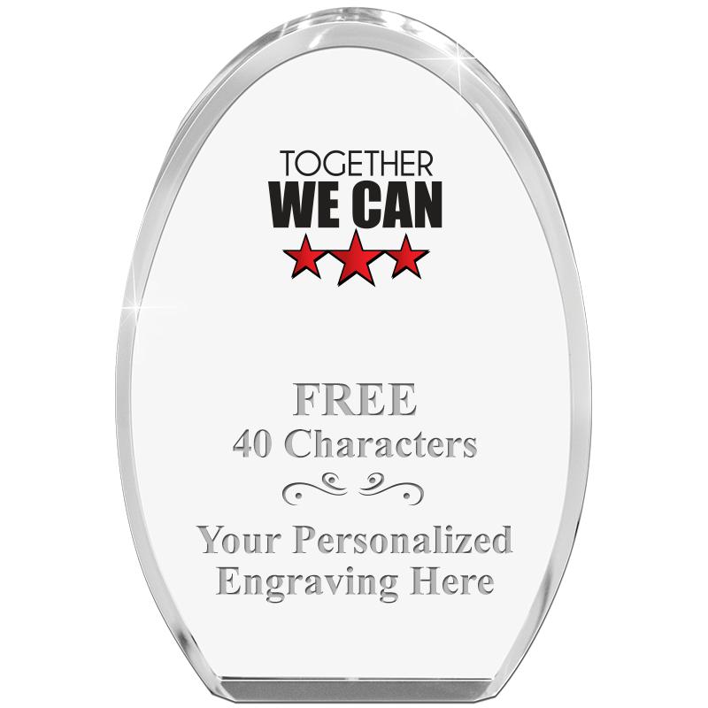 OVAL STANDING PAPERWEIGHT