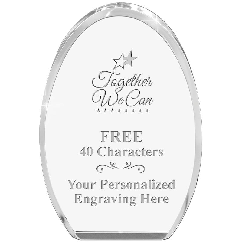 OVAL STANDING PAPERWEIGHT