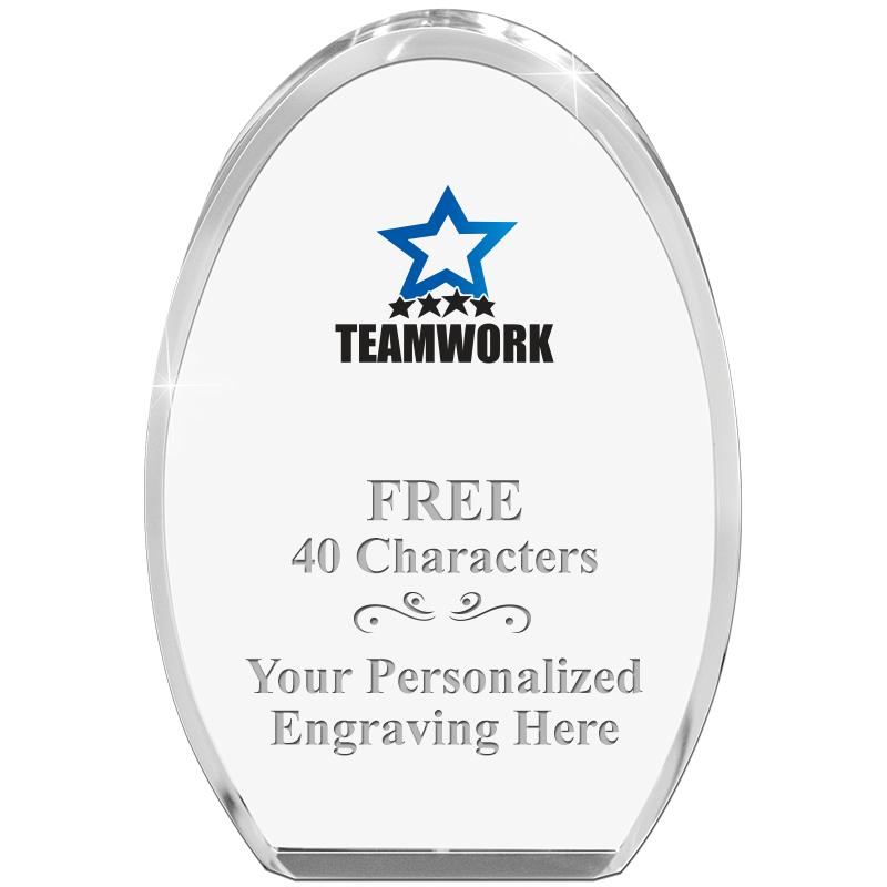 OVAL STANDING PAPERWEIGHT