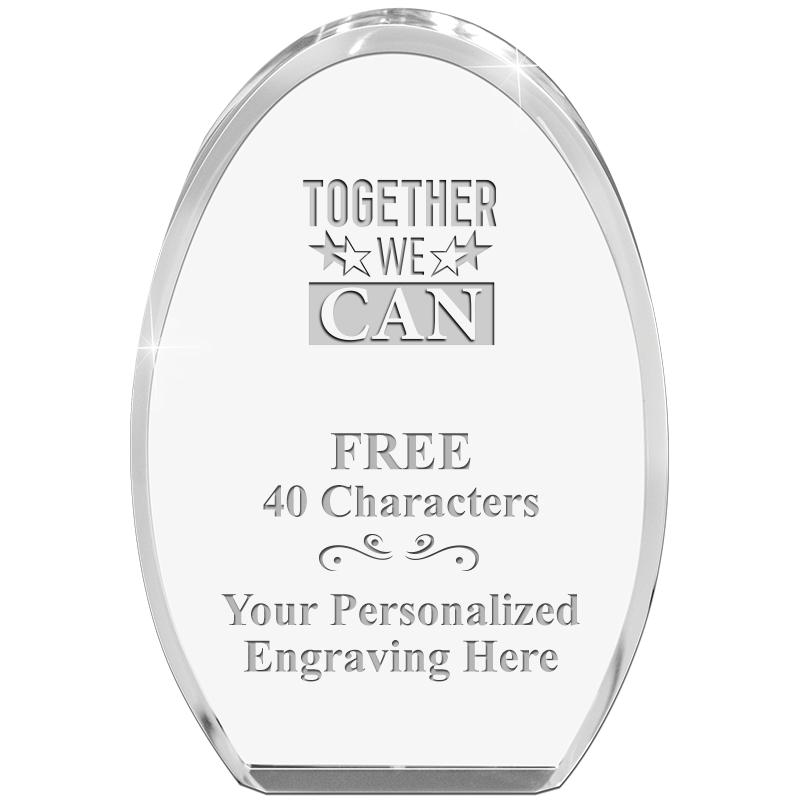 OVAL STANDING PAPERWEIGHT