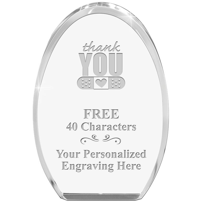 OVAL STANDING PAPERWEIGHT