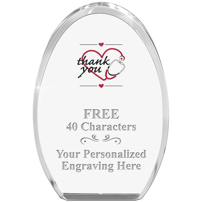 OVAL STANDING PAPERWEIGHT