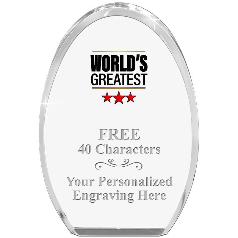 OVAL STANDING PAPERWEIGHT