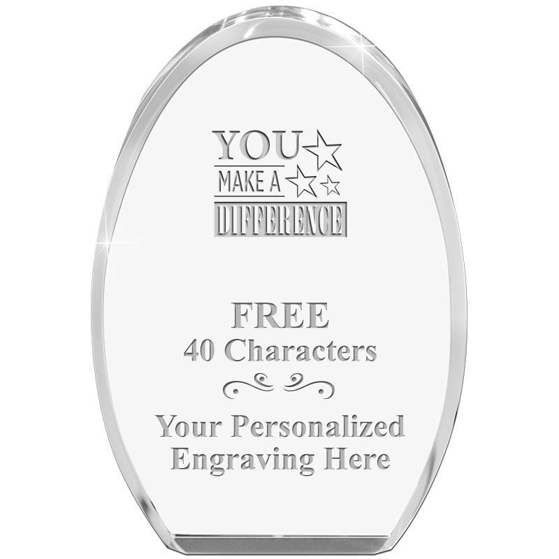 OVAL STANDING PAPERWEIGHT