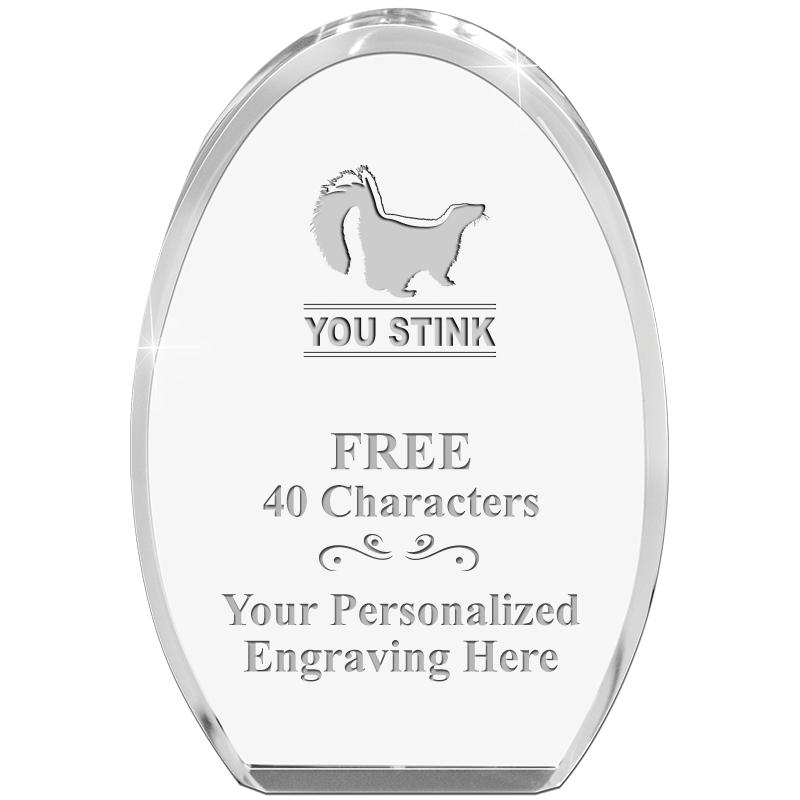 OVAL STANDING PAPERWEIGHT