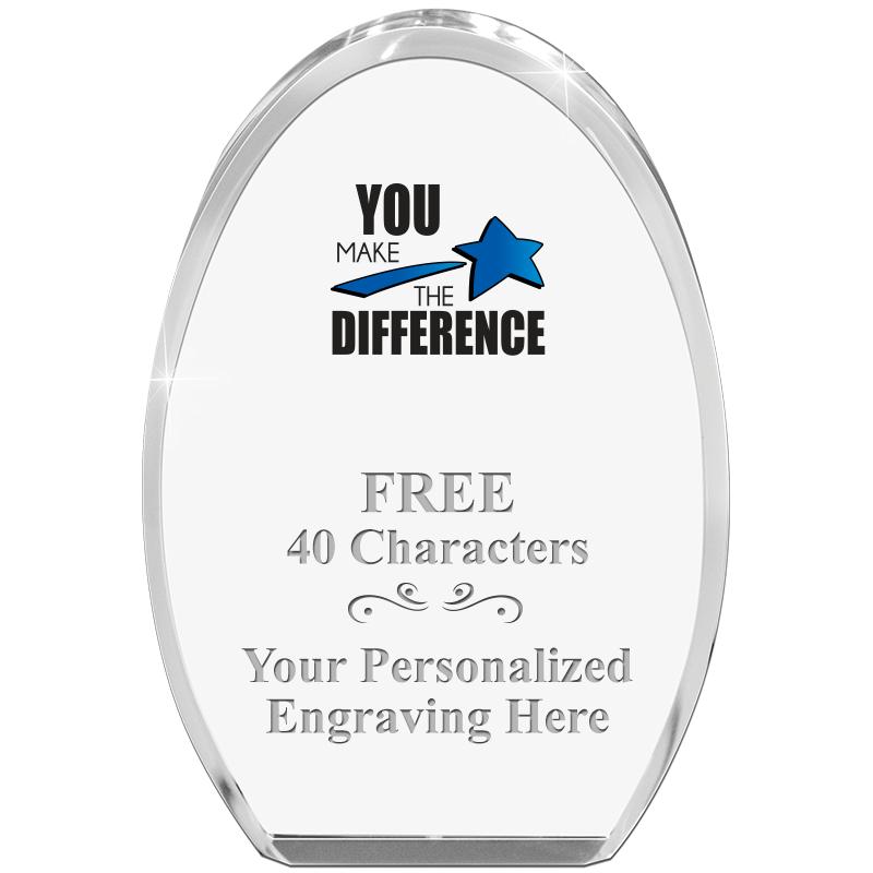 OVAL STANDING PAPERWEIGHT