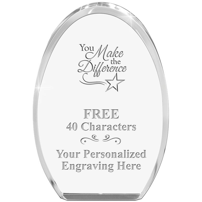 OVAL STANDING PAPERWEIGHT