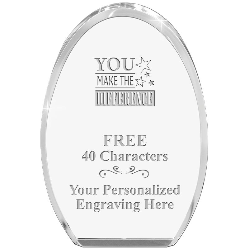 OVAL STANDING PAPERWEIGHT