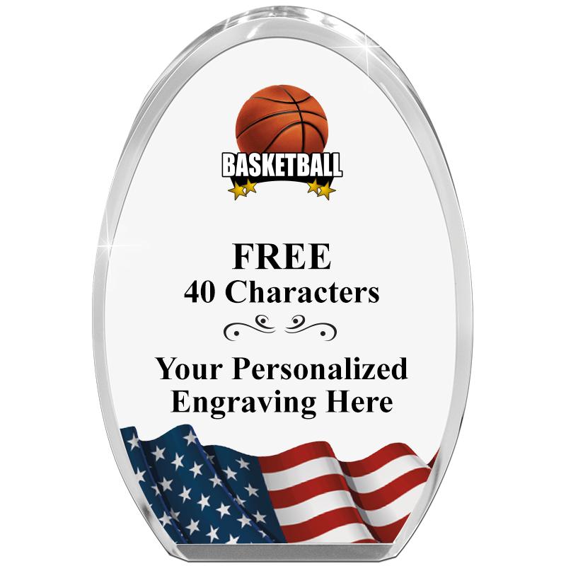 OVAL FLAG STANDING PAPERWEIGHT