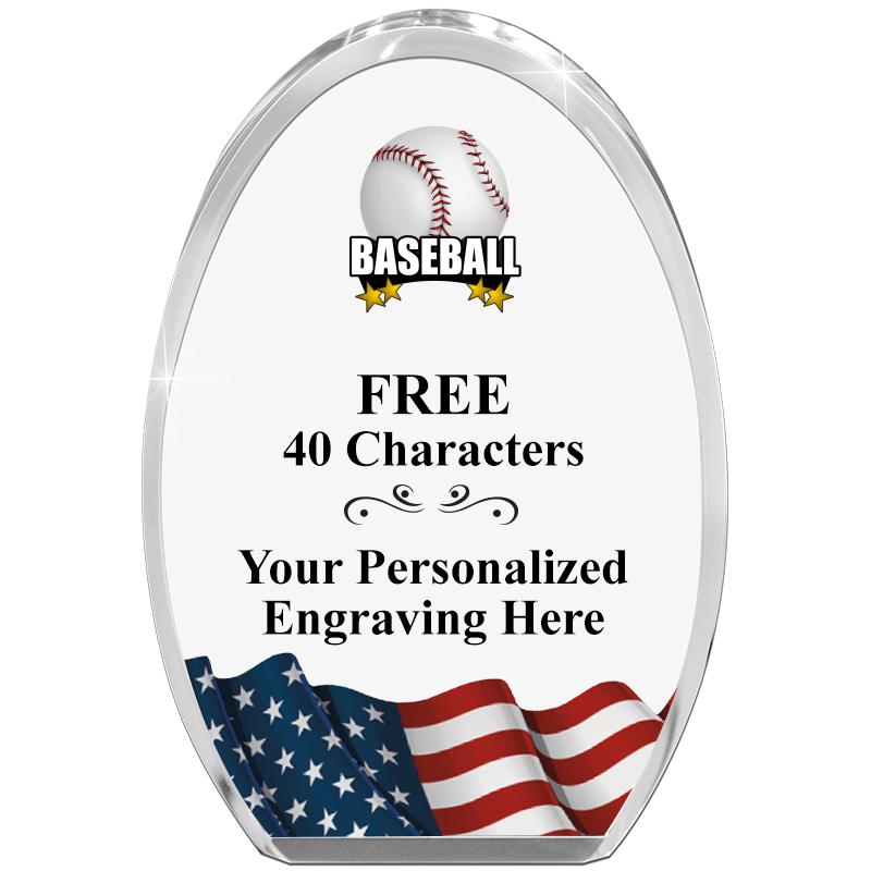 OVAL FLAG STANDING PAPERWEIGHT