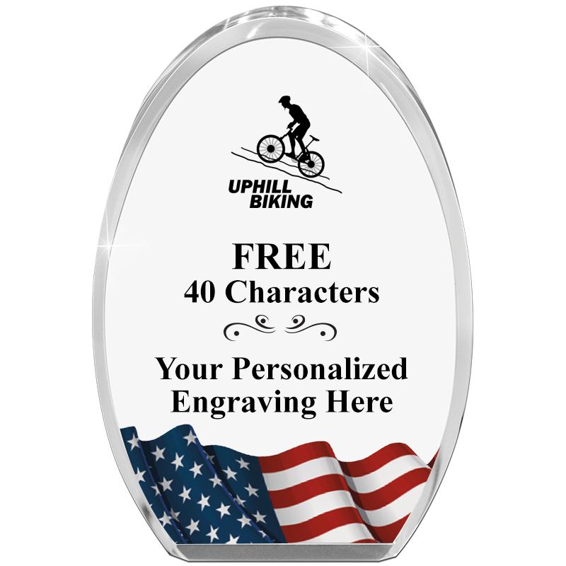 OVAL FLAG STANDING PAPERWEIGHT