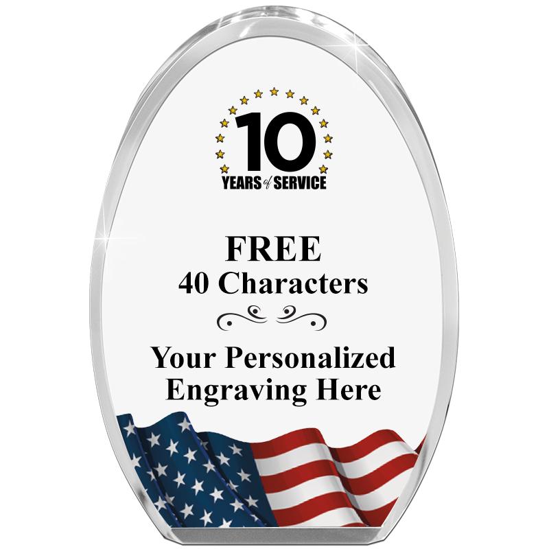 OVAL FLAG STANDING PAPERWEIGHT