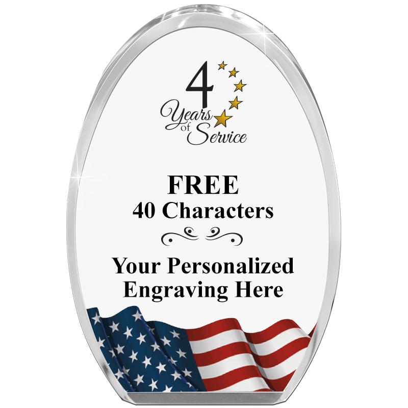 OVAL FLAG STANDING PAPERWEIGHT