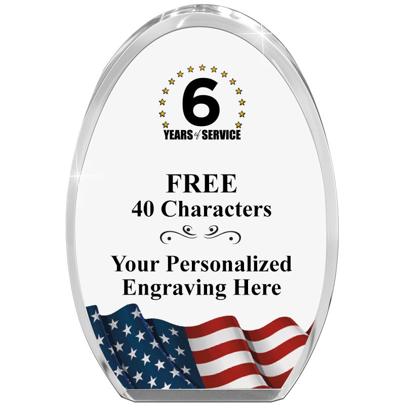 OVAL FLAG STANDING PAPERWEIGHT