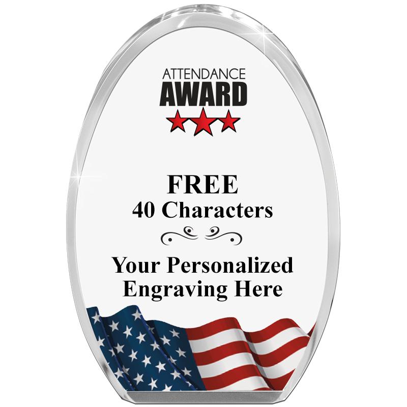 OVAL FLAG STANDING PAPERWEIGHT