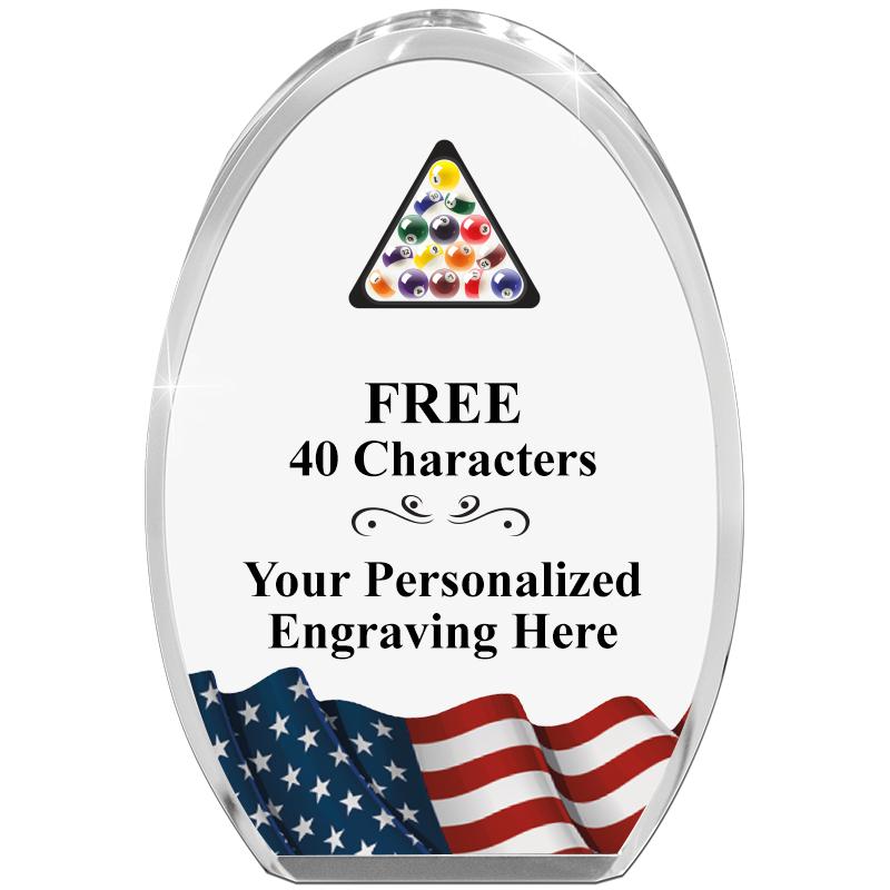 OVAL FLAG STANDING PAPERWEIGHT