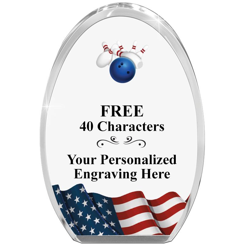 OVAL FLAG STANDING PAPERWEIGHT