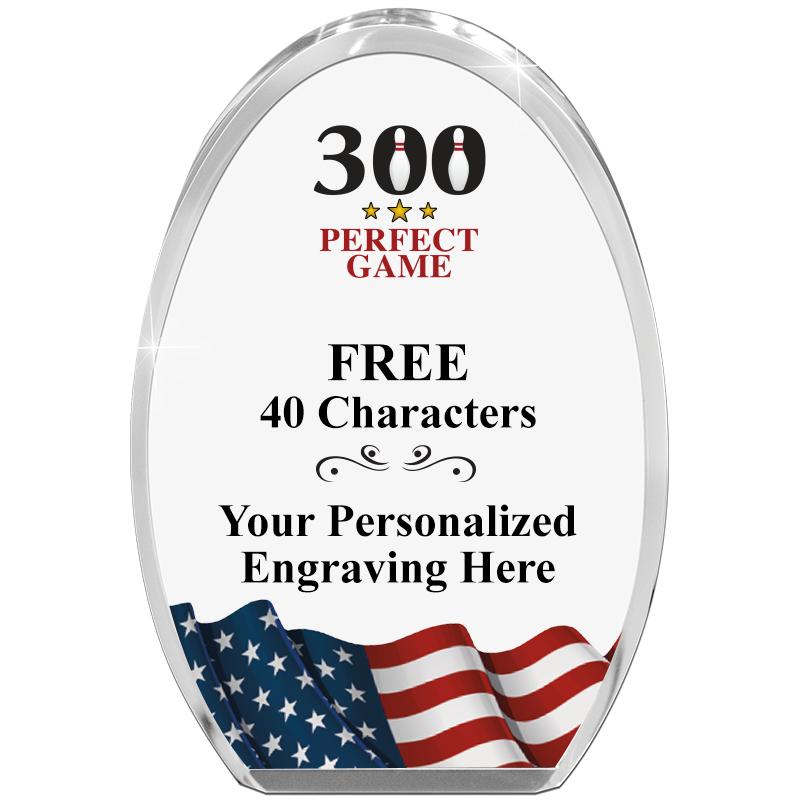 OVAL FLAG STANDING PAPERWEIGHT