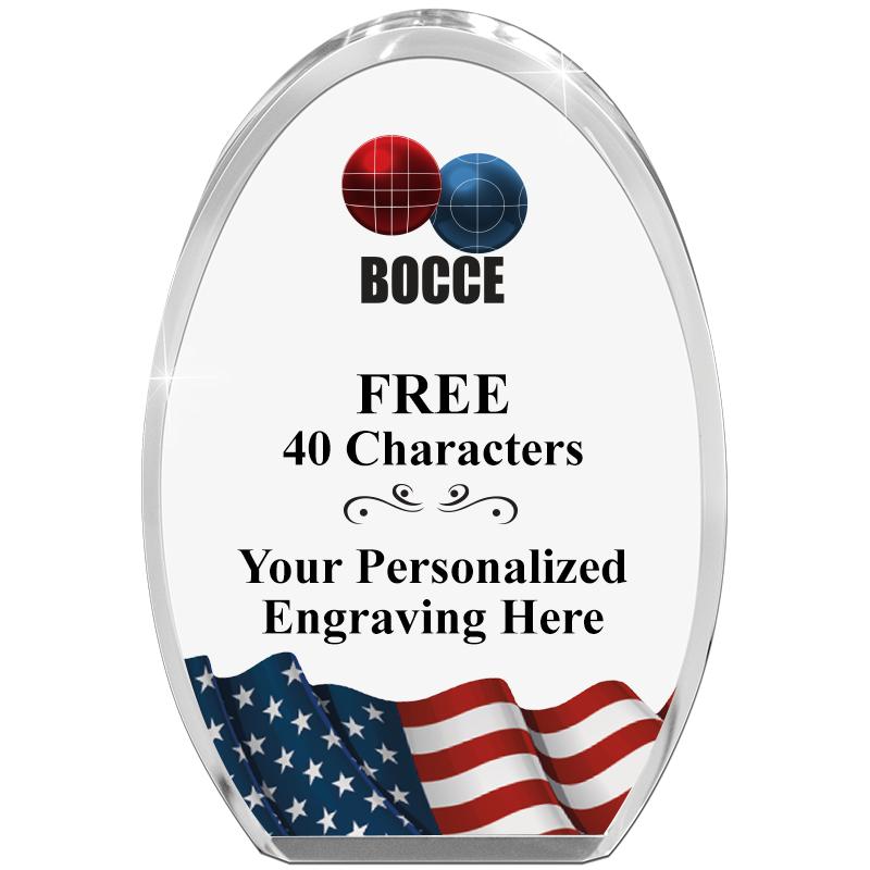 OVAL FLAG STANDING PAPERWEIGHT