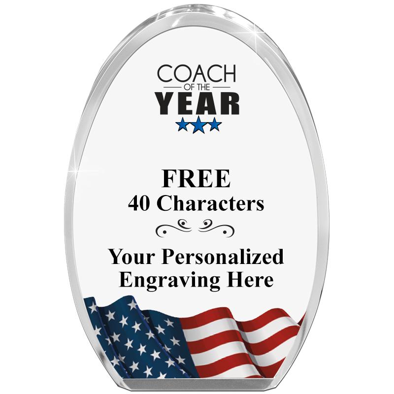 OVAL FLAG STANDING PAPERWEIGHT