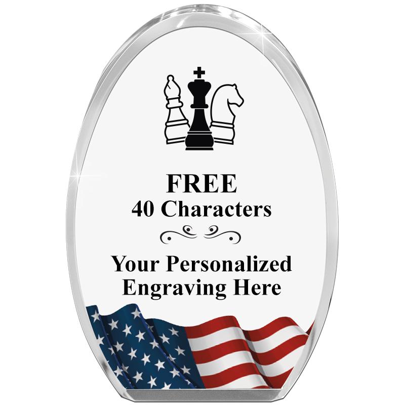 OVAL FLAG STANDING PAPERWEIGHT