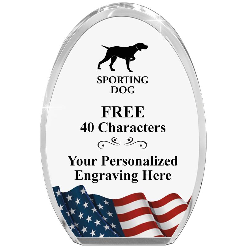 OVAL FLAG STANDING PAPERWEIGHT