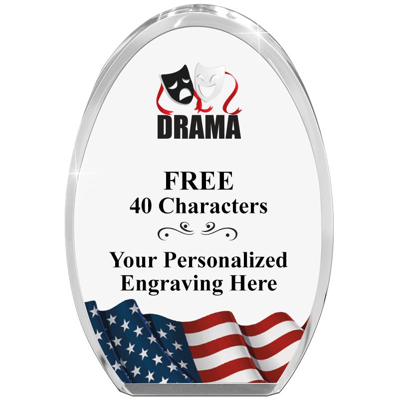 OVAL FLAG STANDING PAPERWEIGHT