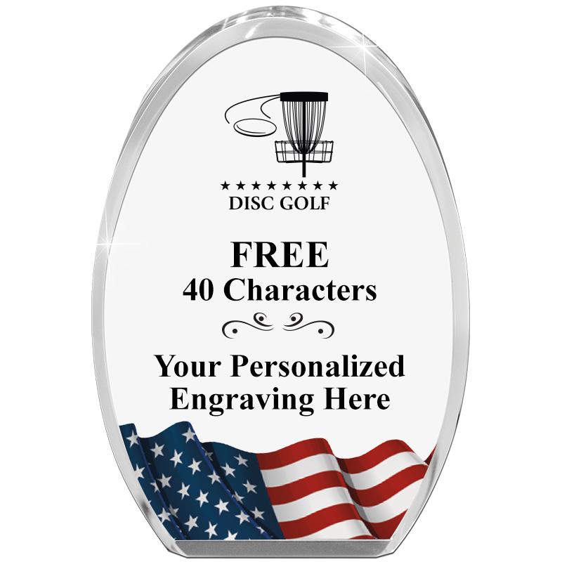 OVAL FLAG STANDING PAPERWEIGHT