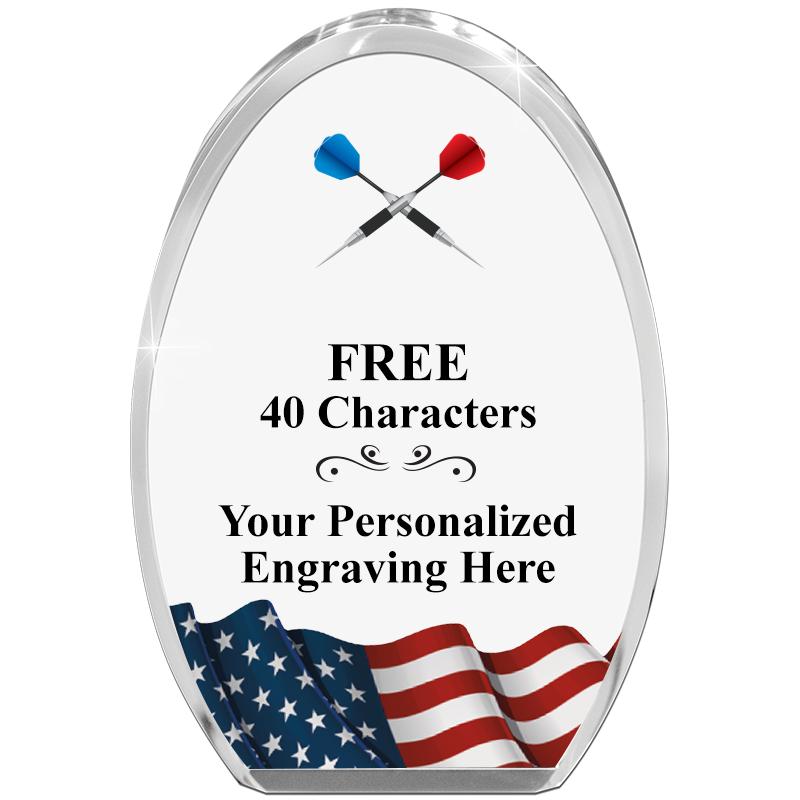 OVAL FLAG STANDING PAPERWEIGHT