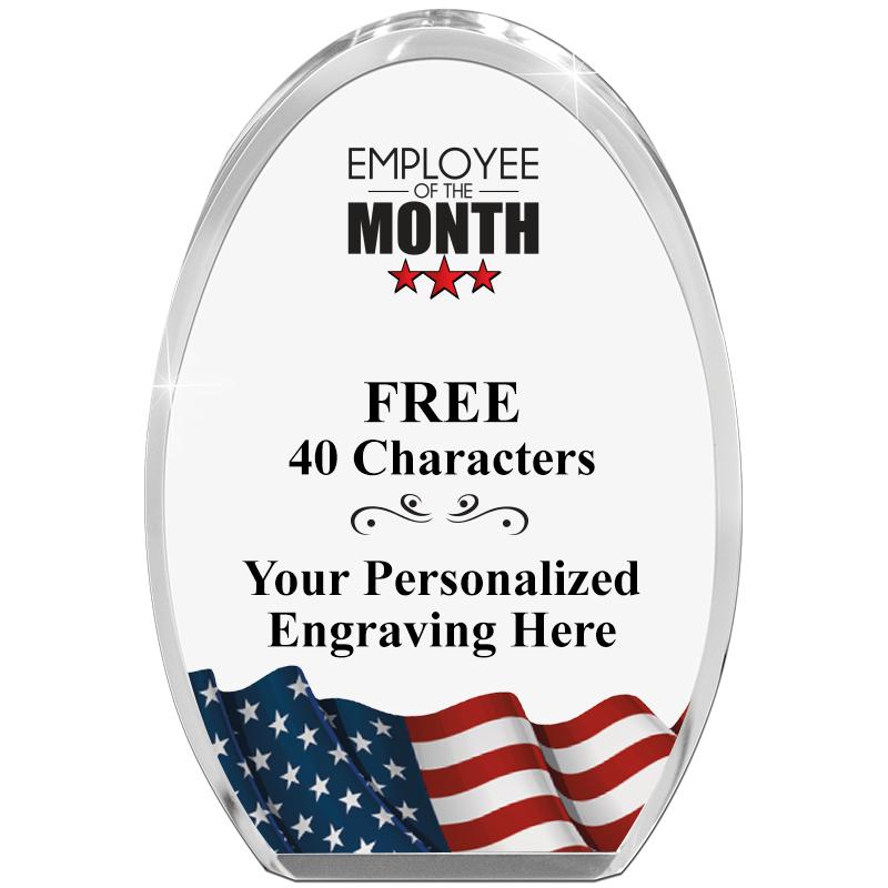 OVAL FLAG STANDING PAPERWEIGHT