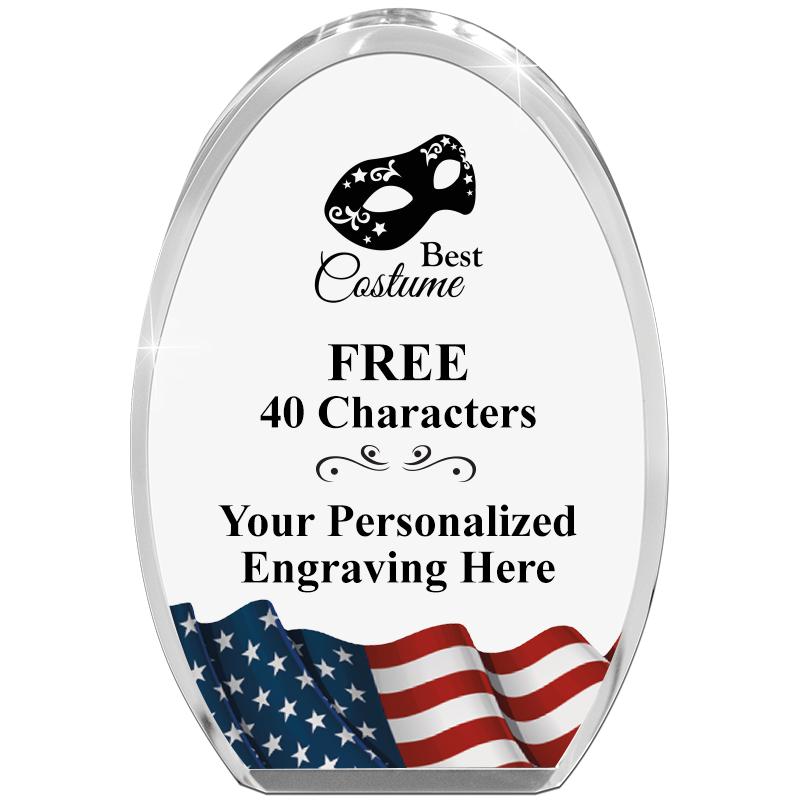 OVAL FLAG STANDING PAPERWEIGHT