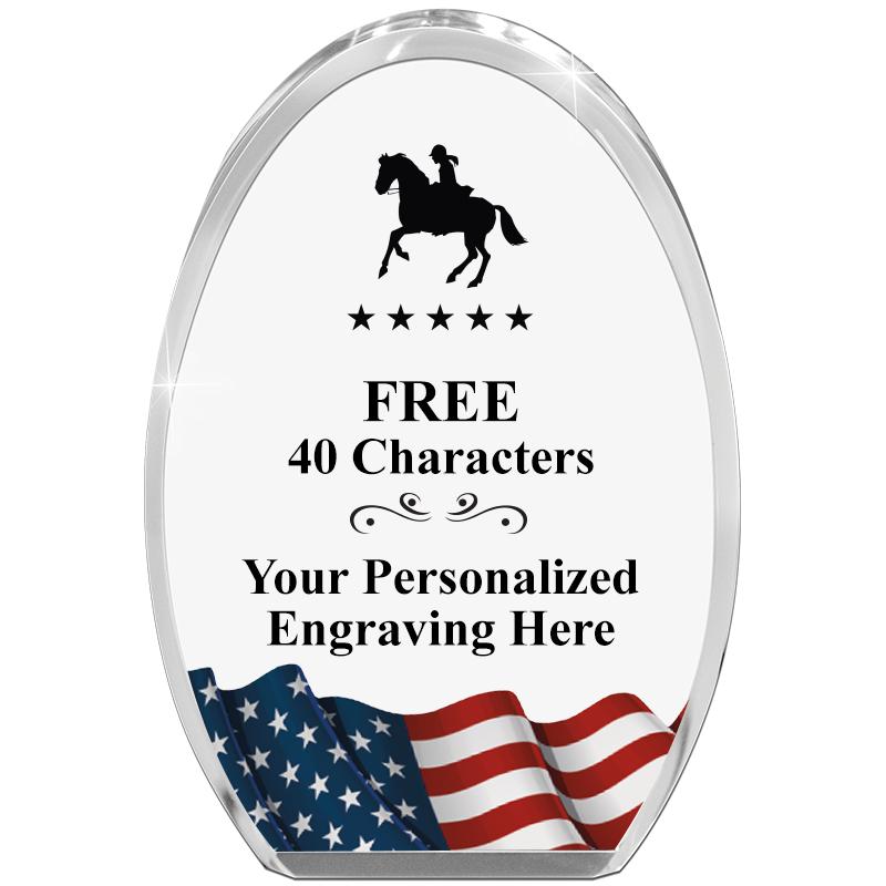 OVAL FLAG STANDING PAPERWEIGHT