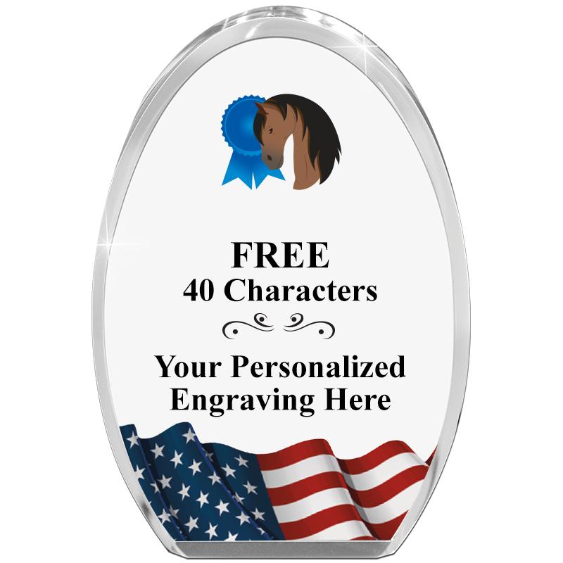 OVAL FLAG STANDING PAPERWEIGHT