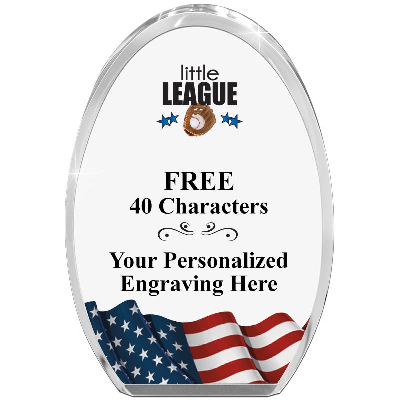 OVAL FLAG STANDING PAPERWEIGHT