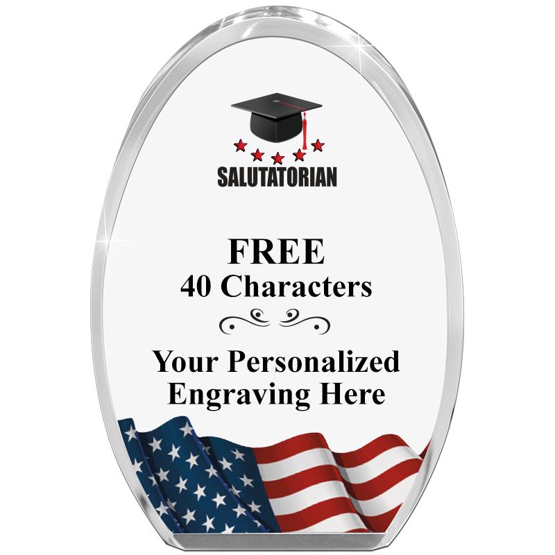 OVAL FLAG STANDING PAPERWEIGHT