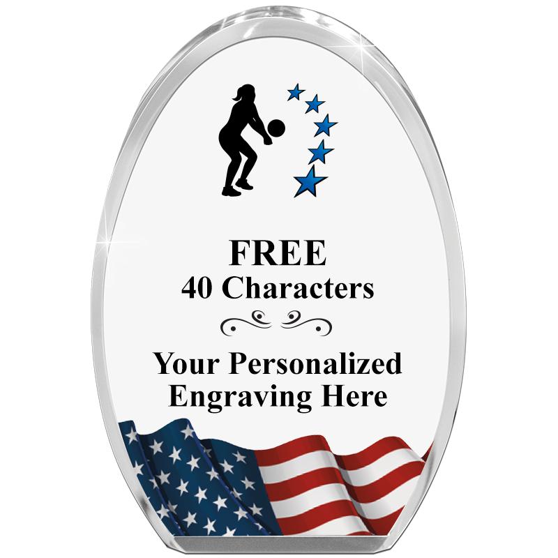 OVAL FLAG STANDING PAPERWEIGHT