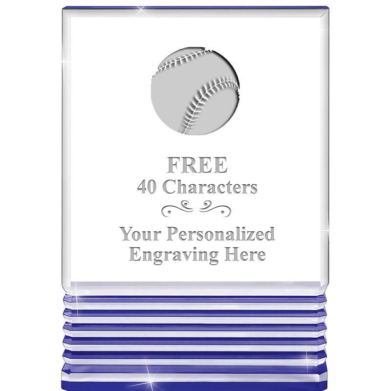 3.5"x5"BLUE ROCKWELL ACRYLIC