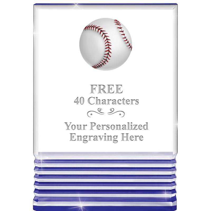 3.5"x5"BLUE ROCKWELL ACRYLIC