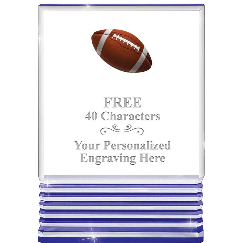 3.5"x5"BLUE ROCKWELL ACRYLIC