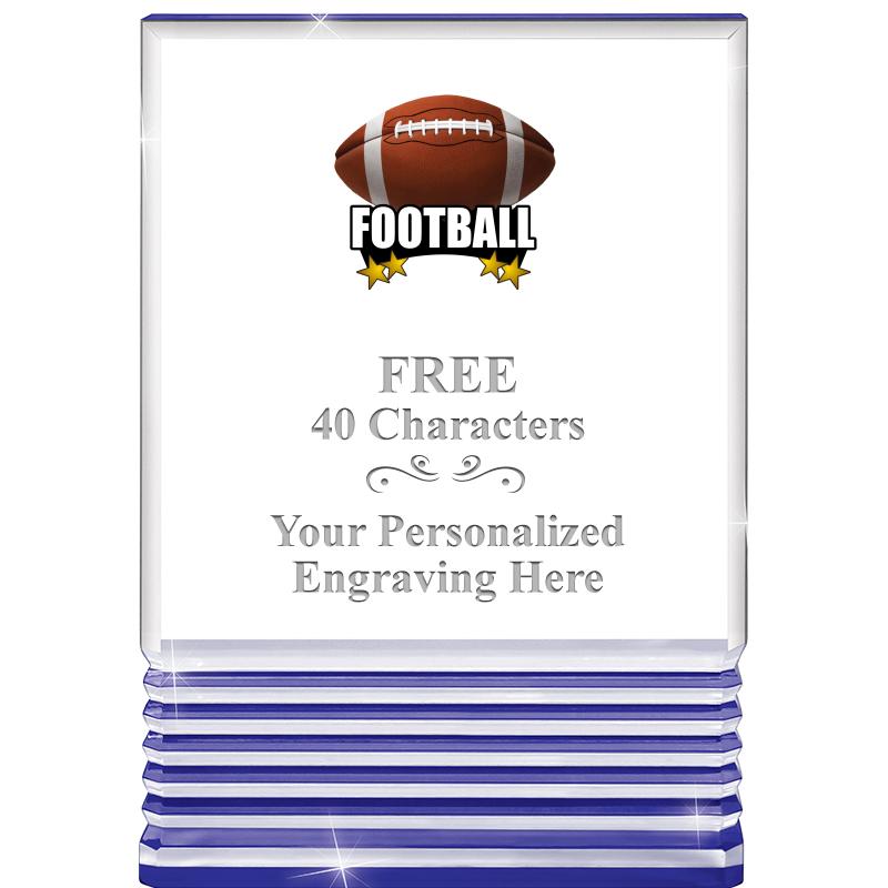 3.5"x5"BLUE ROCKWELL ACRYLIC