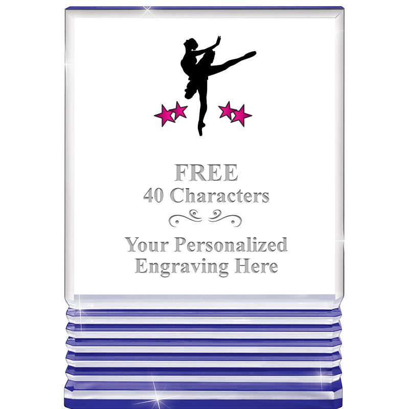 3.5"x5"BLUE ROCKWELL ACRYLIC