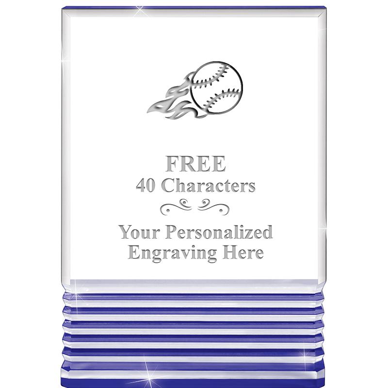 3.5"x5"BLUE ROCKWELL ACRYLIC