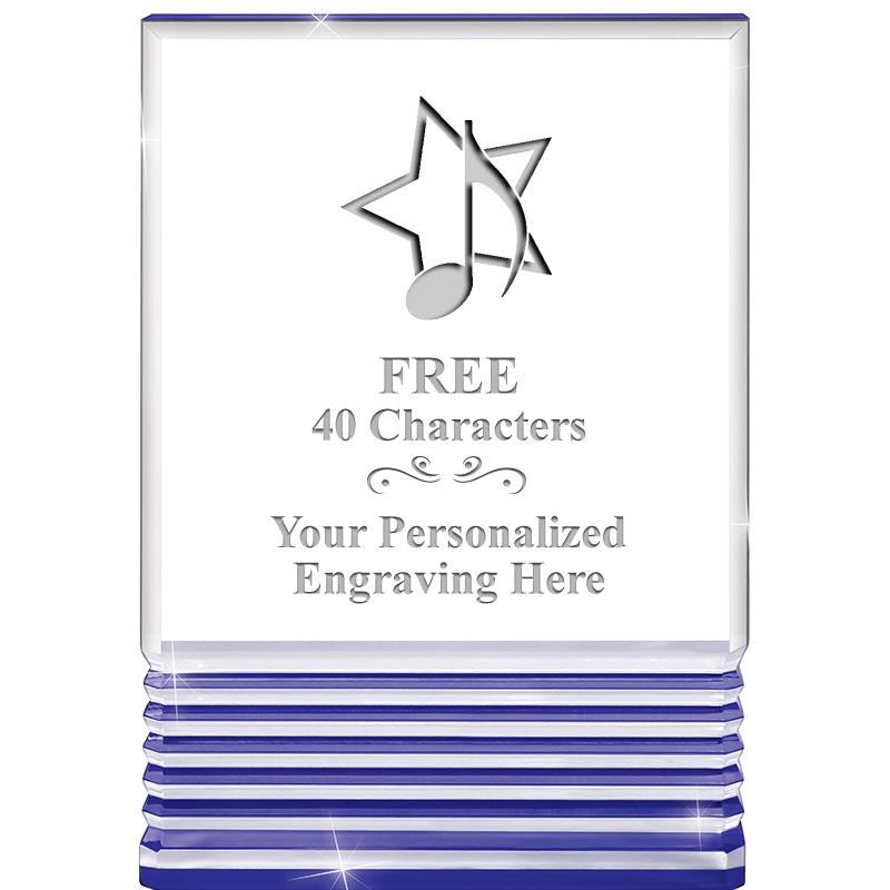 3.5"x5"BLUE ROCKWELL ACRYLIC