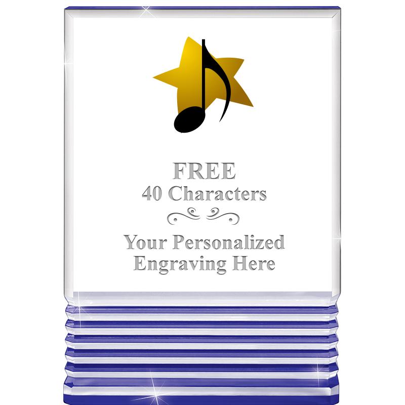 3.5"x5"BLUE ROCKWELL ACRYLIC