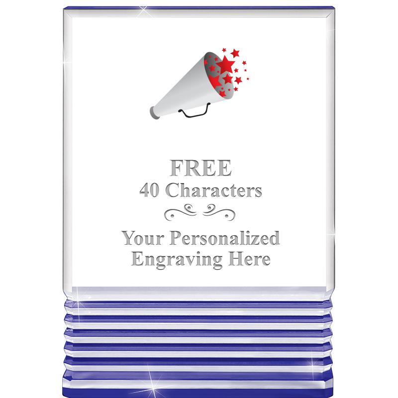 3.5"x5"BLUE ROCKWELL ACRYLIC