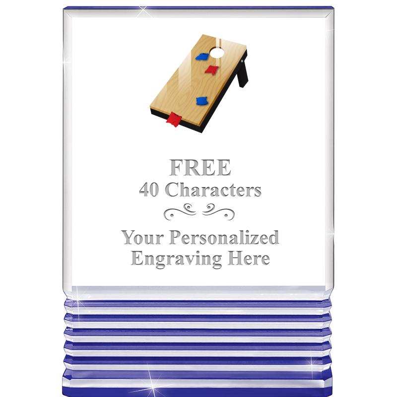 3.5"x5"BLUE ROCKWELL ACRYLIC