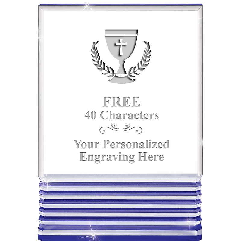 3.5"x5"BLUE ROCKWELL ACRYLIC