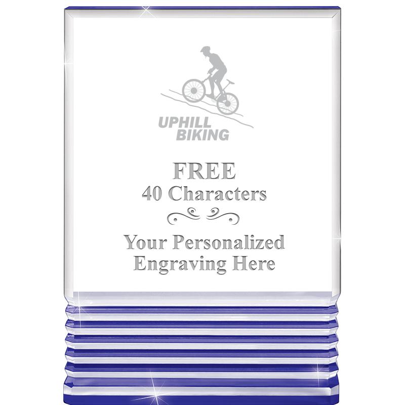 3.5"x5"BLUE ROCKWELL ACRYLIC