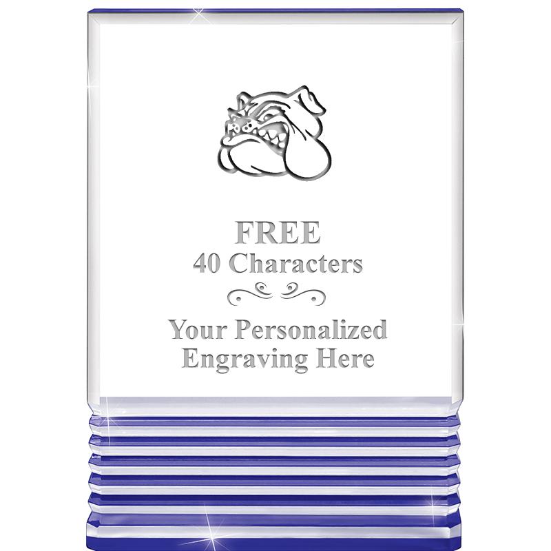 3.5"x5"BLUE ROCKWELL ACRYLIC